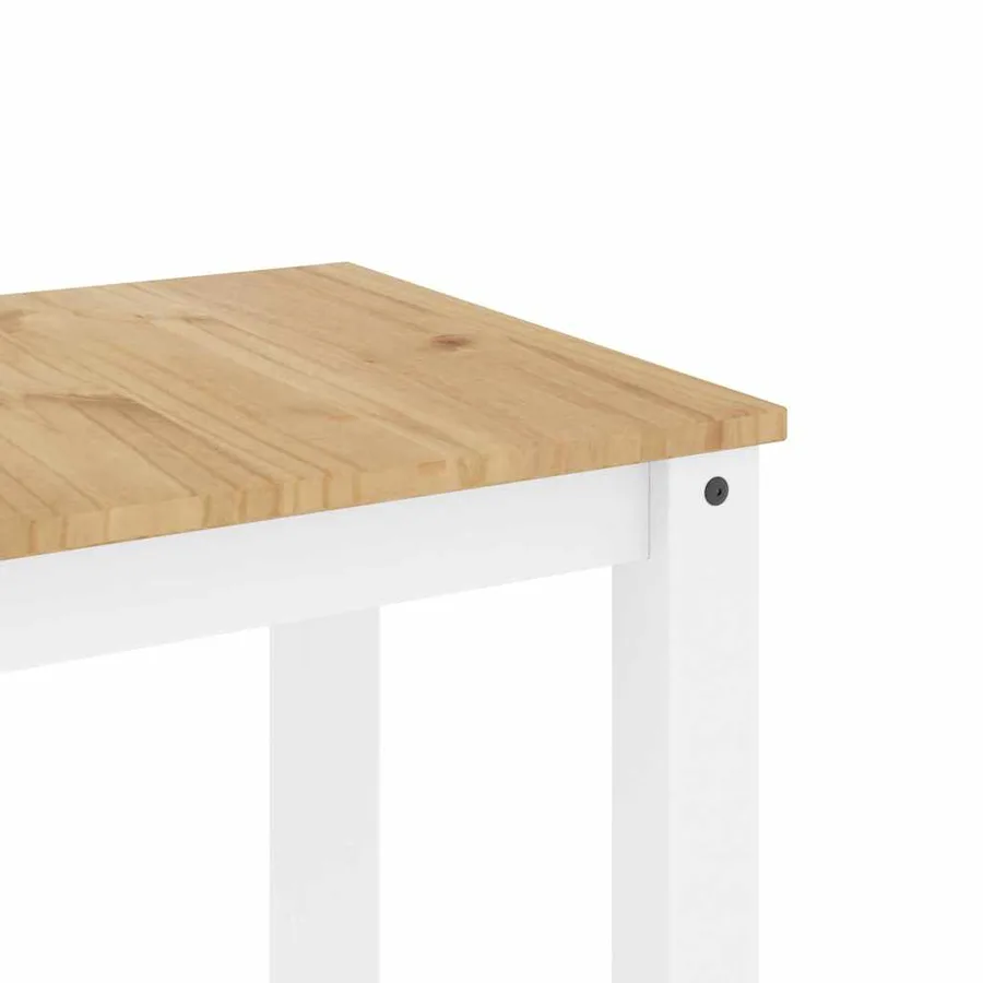 Ensemble à manger PANAMA 4 pcs blanc bois de pin massif - 14