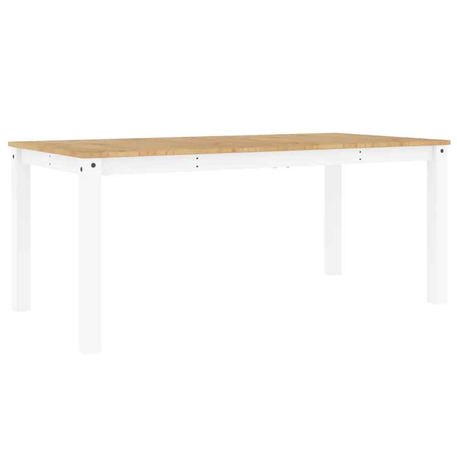 Ensemble à manger PANAMA 4 pcs blanc bois de pin massif - 4