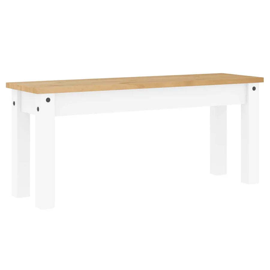 Ensemble à manger PANAMA 4 pcs blanc bois de pin massif - 6