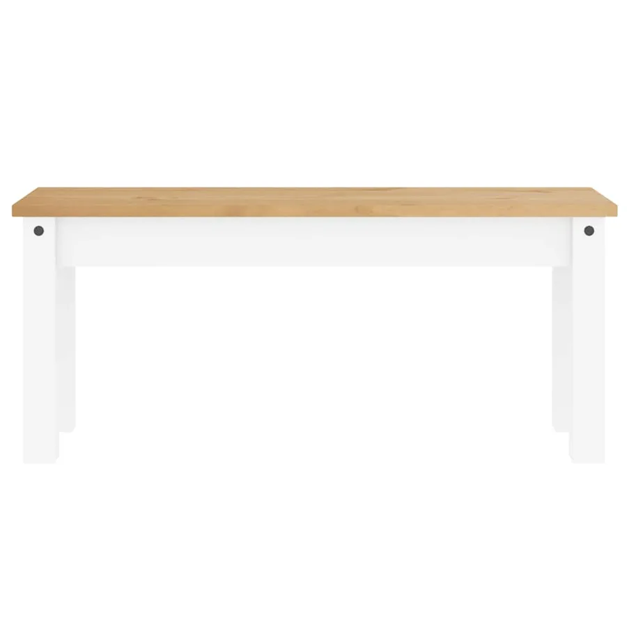 Ensemble à manger PANAMA 4 pcs blanc bois de pin massif - 9