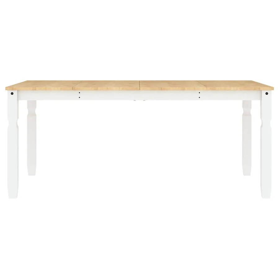 Ensemble à manger PANAMA 3 pcs blanc bois de pin massif - 9