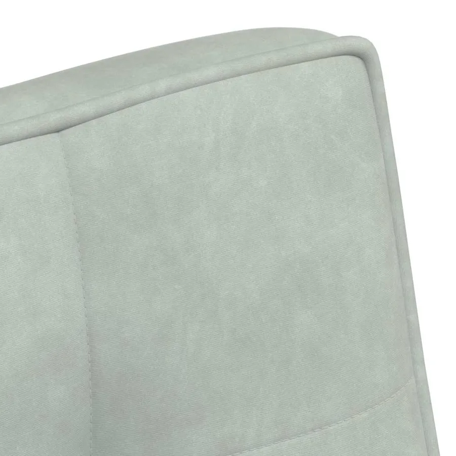 Banc gris clair 110x74x84 cm velours - 7