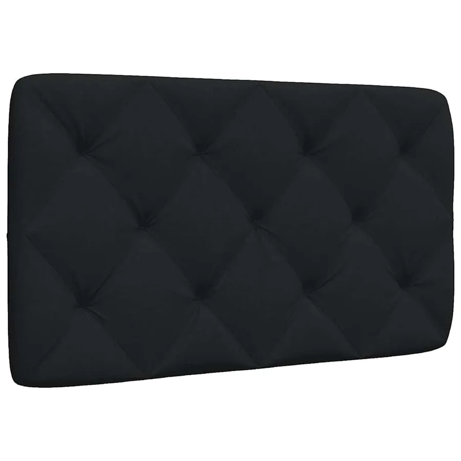 Coussin de tête de lit noir 80 cm tissu