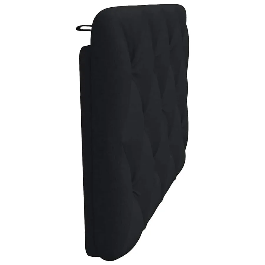 Coussin de tête de lit noir 80 cm tissu - 5