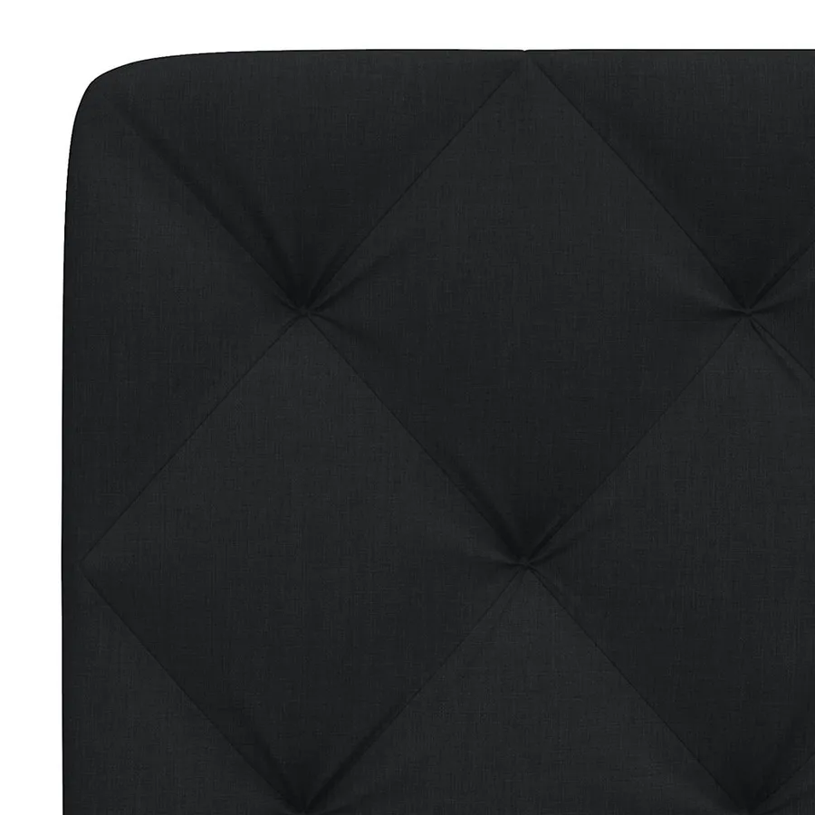 Coussin de tête de lit noir 80 cm tissu - 7