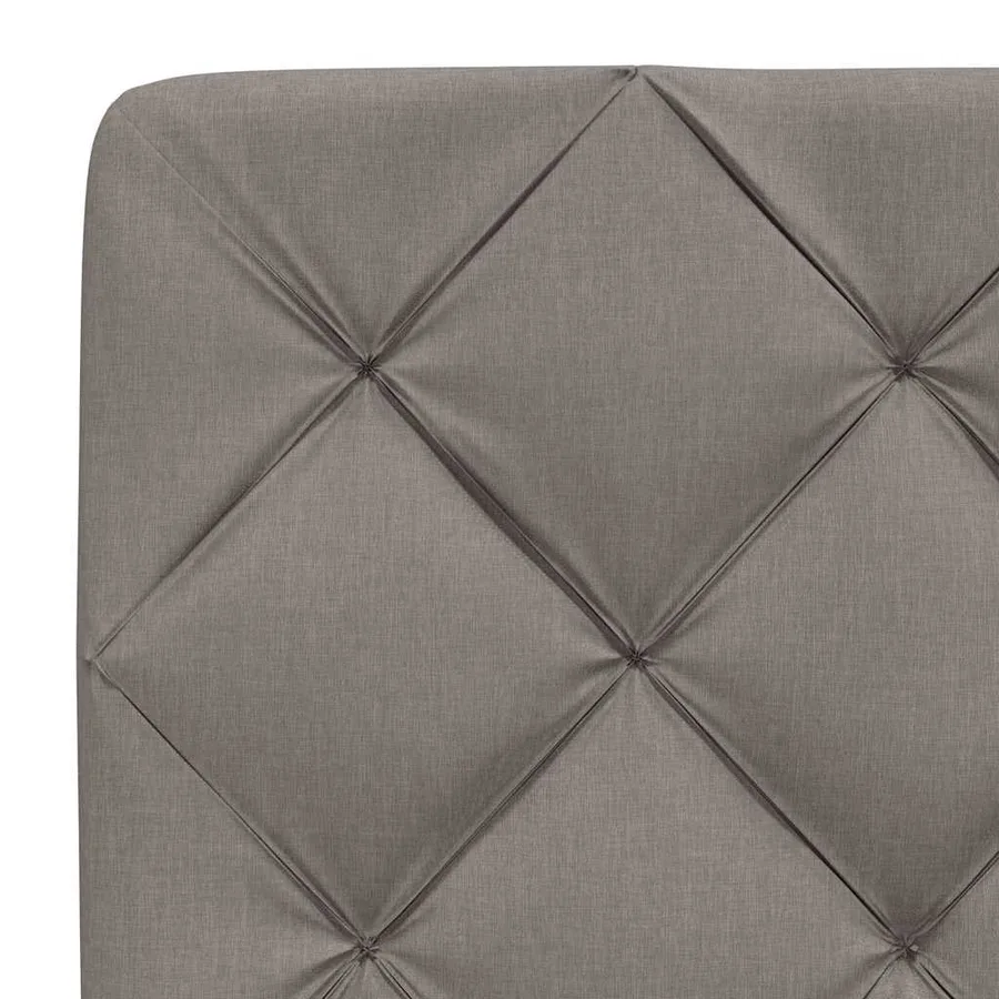 Cadre de lit sans matelas taupe 100x200 cm tissu - 11