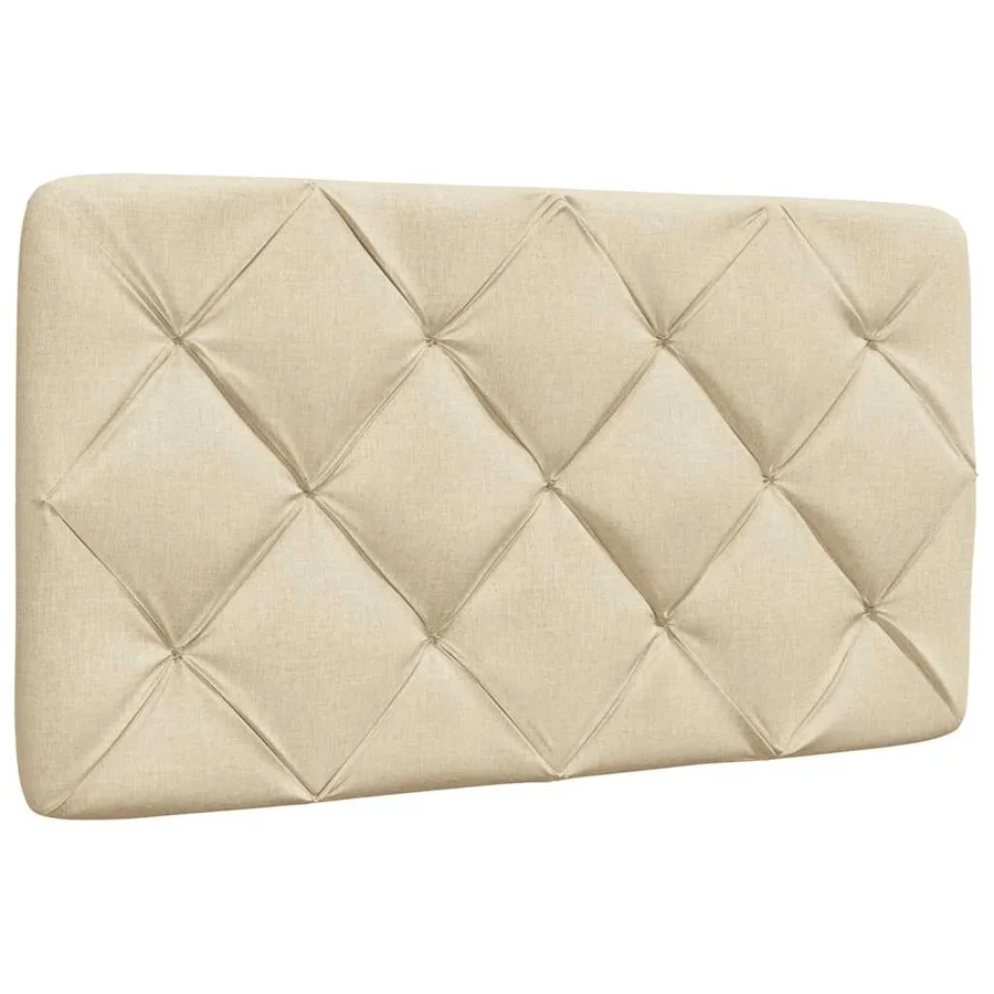 Cadre de lit sans matelas crème 90x190 cm tissu - 7