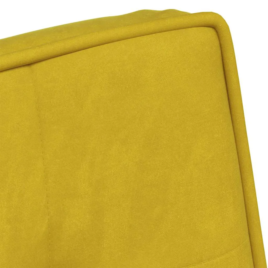 Chaise de relaxation jaune 64x74x84 cm velours - 7