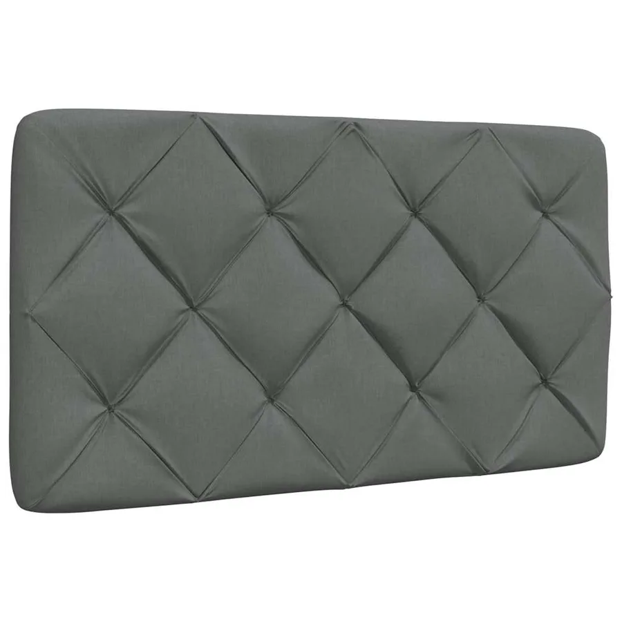 Lit avec matelas gris foncé 90x190 cm tissu - 9