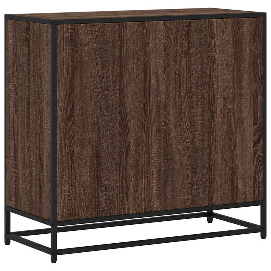 Bibliothèque chêne marron 80,5x35x76 cm bois d'ingénierie - 6