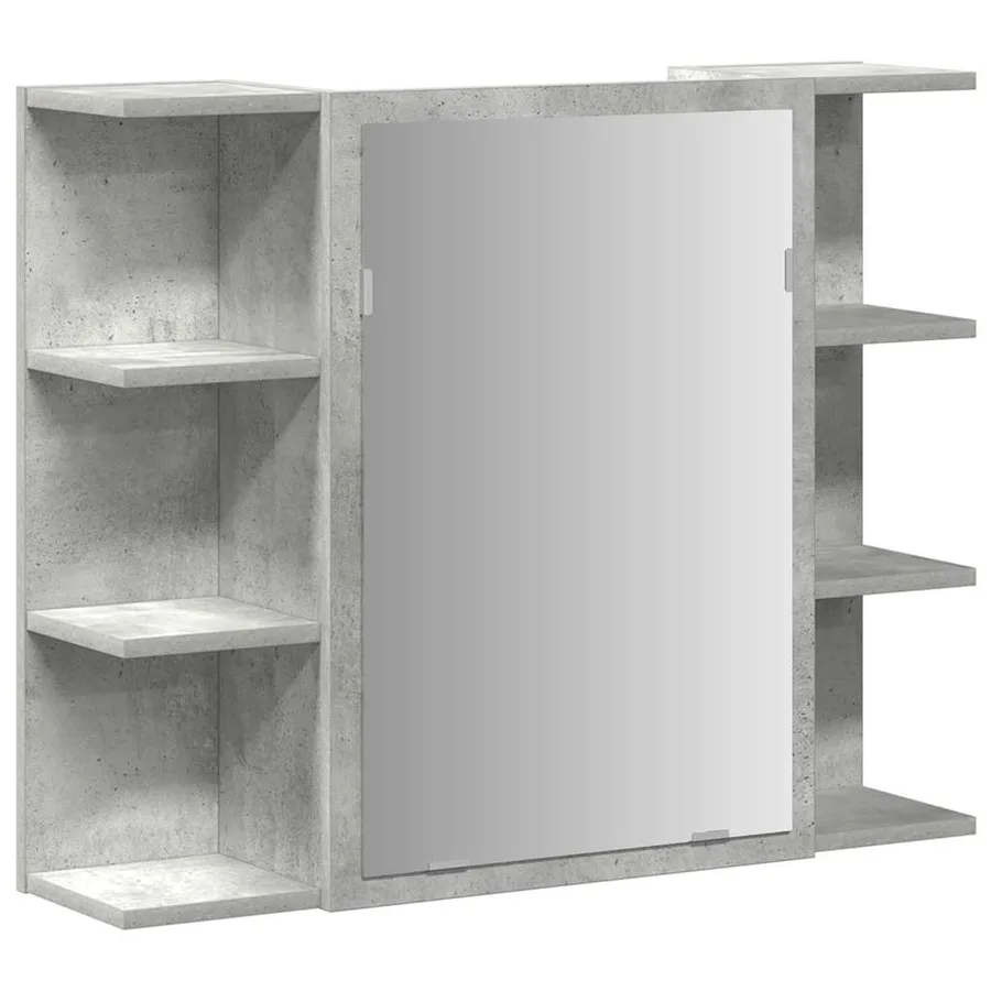 Ensemble de meubles de salle de bain 4 pcs gris béton - 11