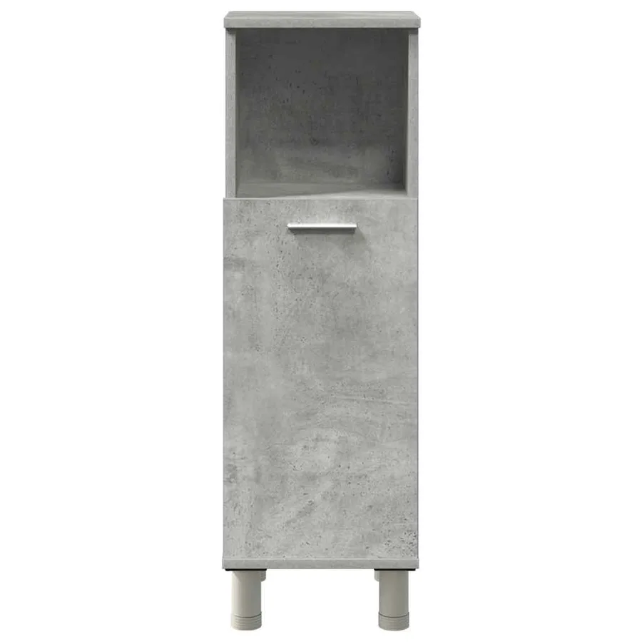 Ensemble de meubles de salle de bain 4 pcs gris béton - 5
