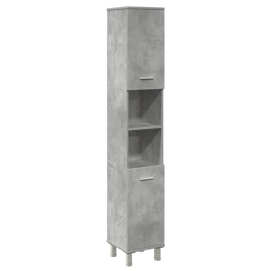 Ensemble de meubles de salle de bain 4 pcs gris béton - 6