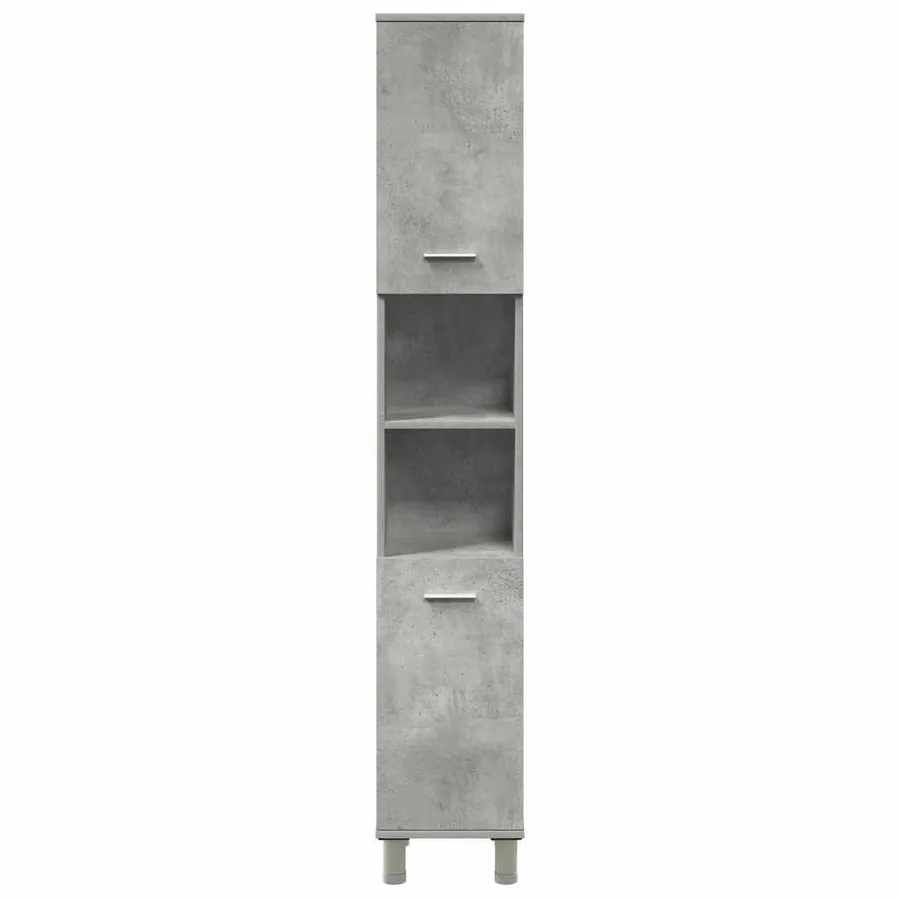 Ensemble de meubles de salle de bain 4 pcs gris béton - 7
