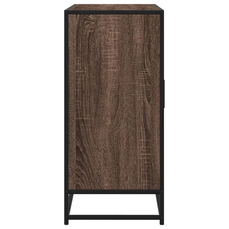 Buffet chêne marron 92x35x76 cm Bois d'ingénierie - 5