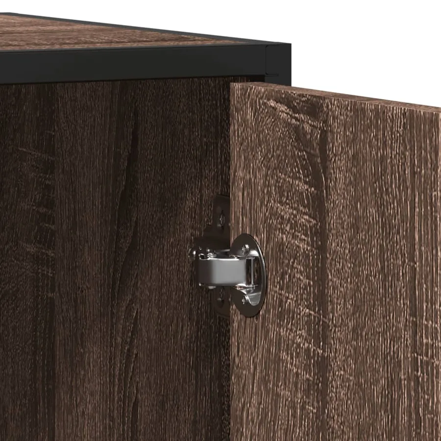 Buffet chêne marron 92x35x76 cm Bois d'ingénierie - 8