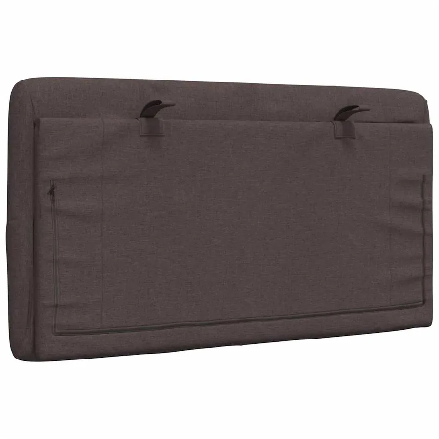 Coussin de tête de lit marron foncé 90 cm tissu - 6