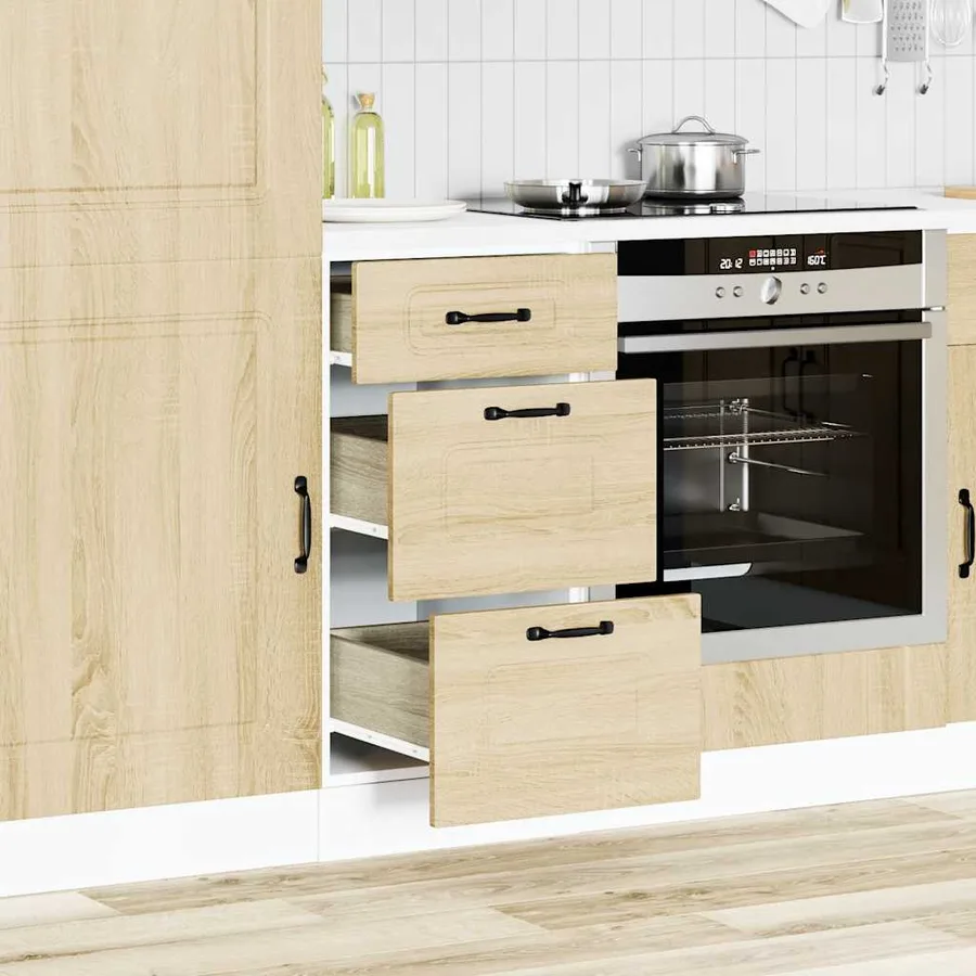 Armoire de cuisine Kalmar chêne sonoma bois d'ingénierie - 3