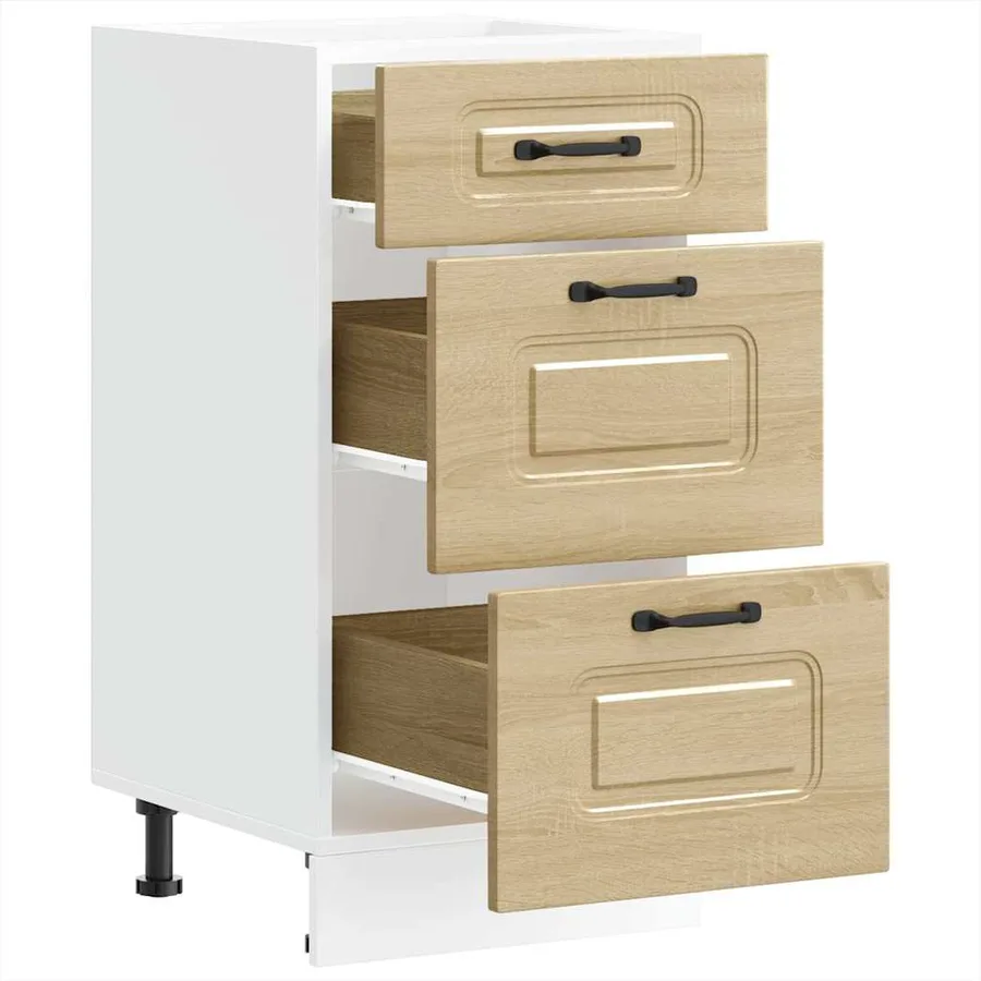 Armoire de cuisine Kalmar chêne sonoma bois d'ingénierie - 5