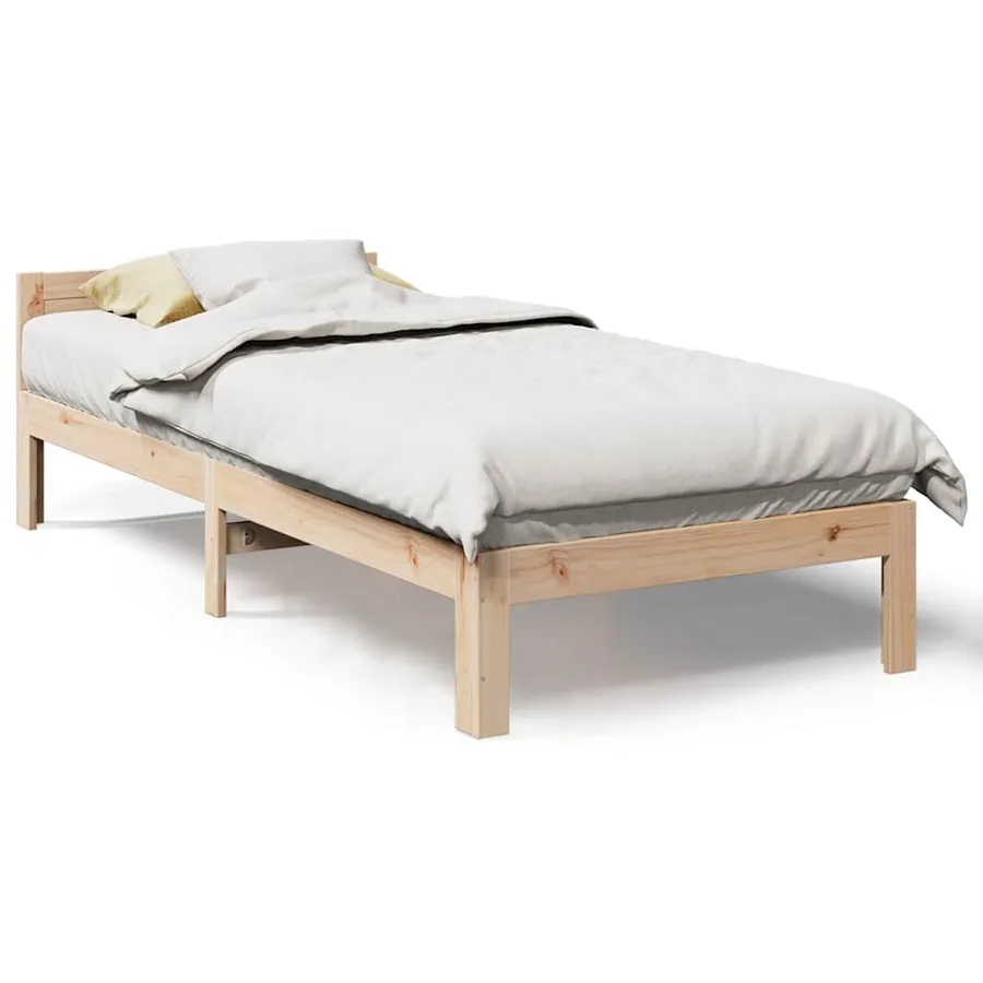 Cadre de lit sans matelas 80x200 cm bois massif de pin - 2