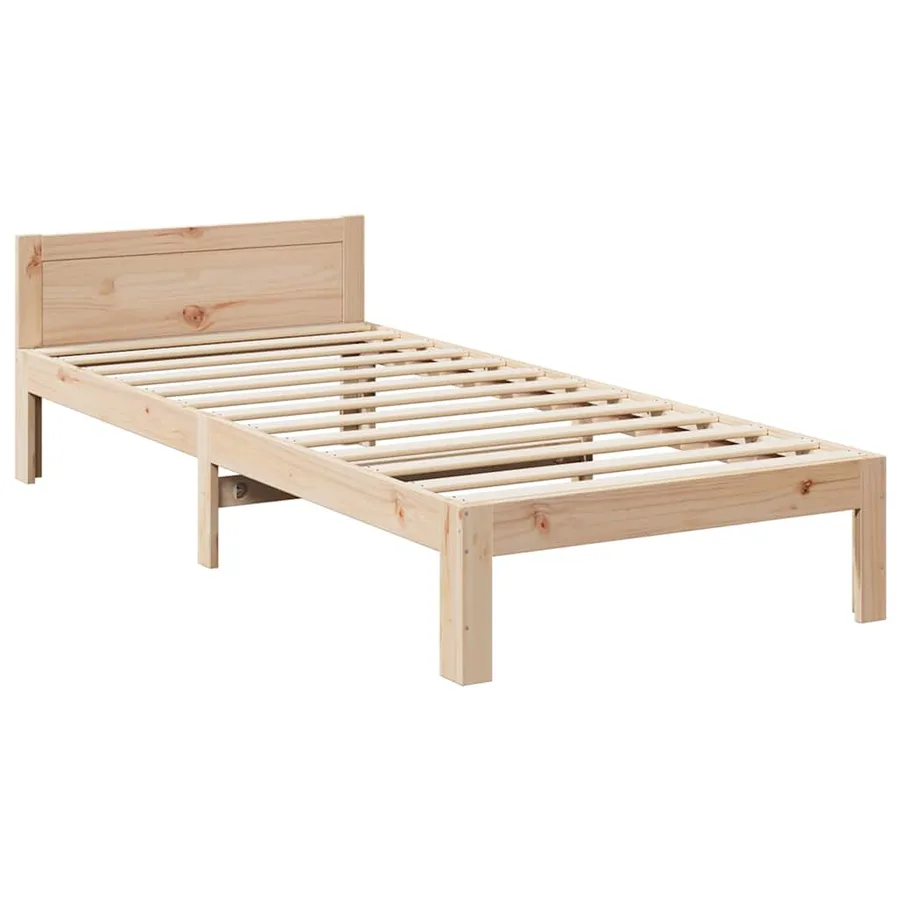 Cadre de lit sans matelas 80x200 cm bois massif de pin - 3