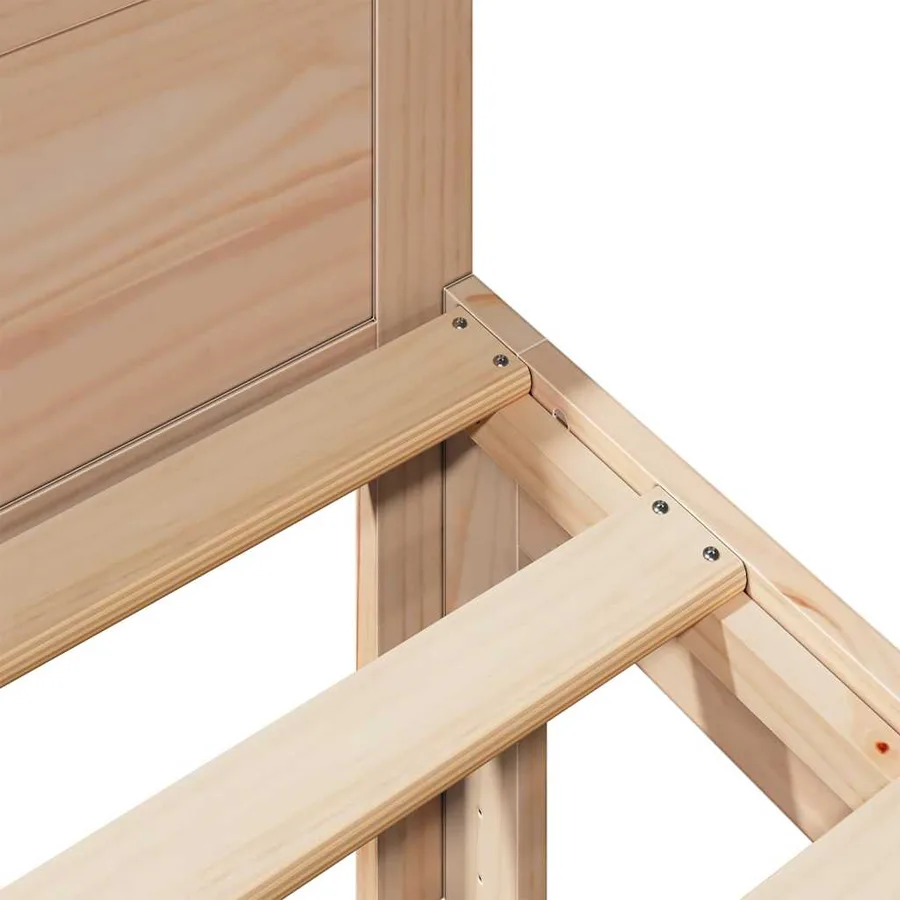 Cadre de lit sans matelas 80x200 cm bois massif de pin - 8