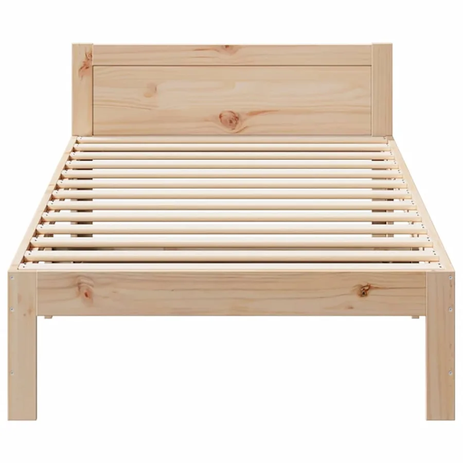 Cadre de lit sans matelas 90x200 cm bois de pin massif - 5