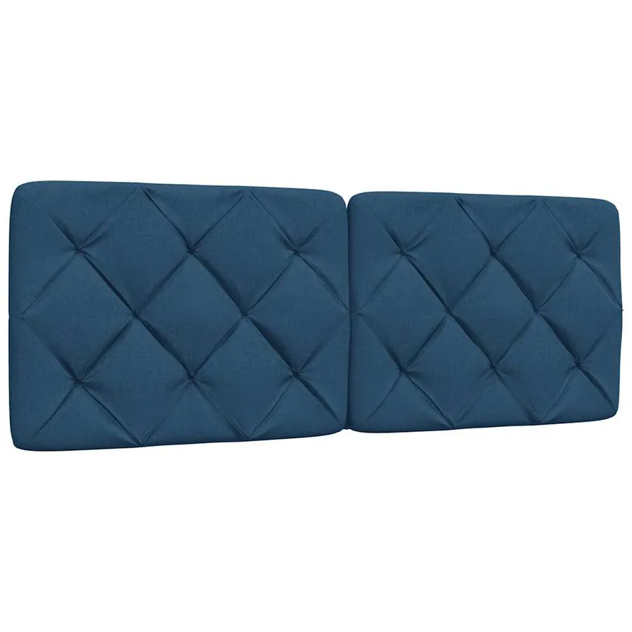 Cadre de lit sans matelas bleu 140x190 cm tissu - 7