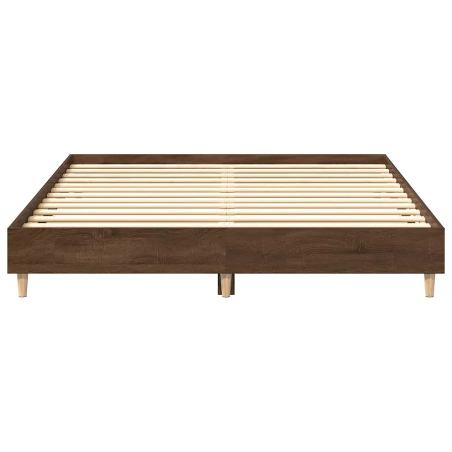 Cadre de lit sans matelas chêne marron 140x200 cm - 5