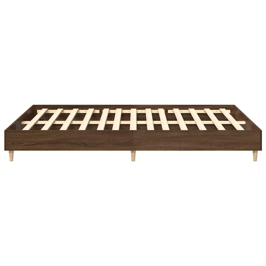 Cadre de lit sans matelas chêne marron 140x200 cm - 6