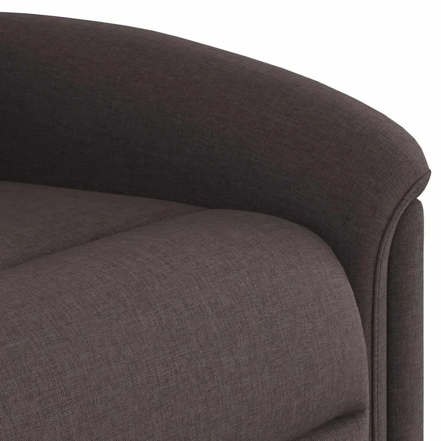 Fauteuil inclinable de massage Marron foncé Tissu - 12