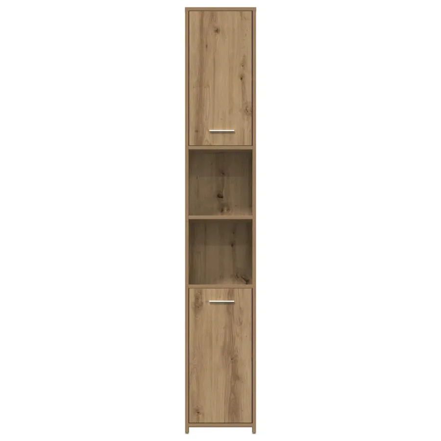 Armoire de salle de bain chêne artisanal 30x30x183,5 cm - 6