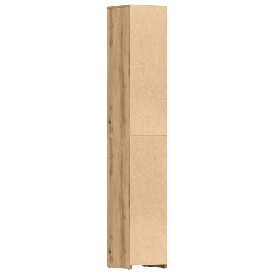 Armoire de salle de bain chêne artisanal 30x30x183,5 cm - 8