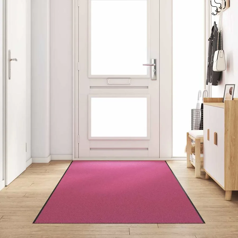 Tapis d'entrée Rose et Noir 120 x 350 cm 100% Polyamide