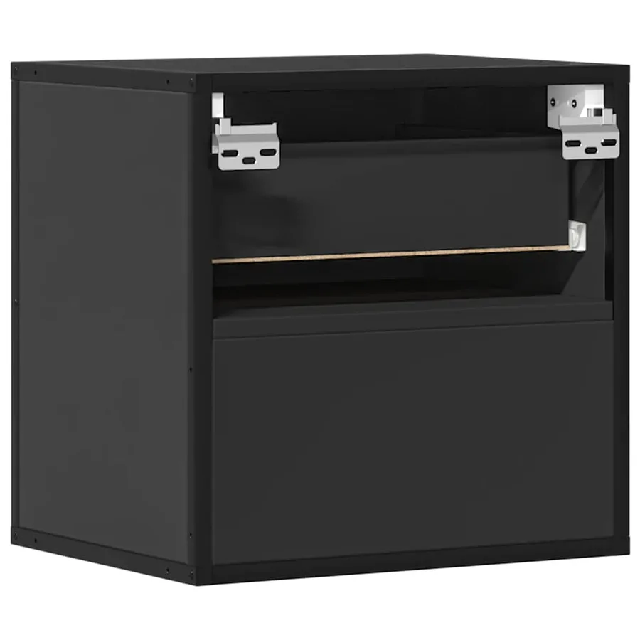 Tables de chevet murales 2 pcs noir 40x31x39,5 cm - 8