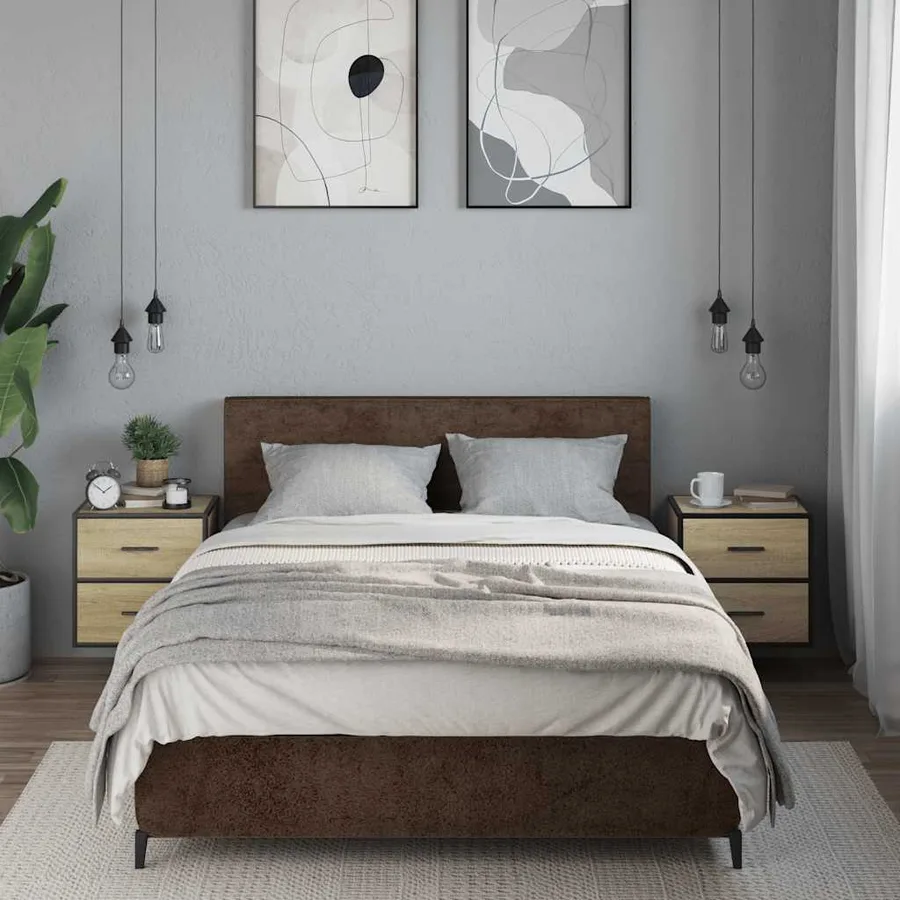 Tables de chevet murales 2 pcs chêne sonoma 40x31x39,5 cm - 3