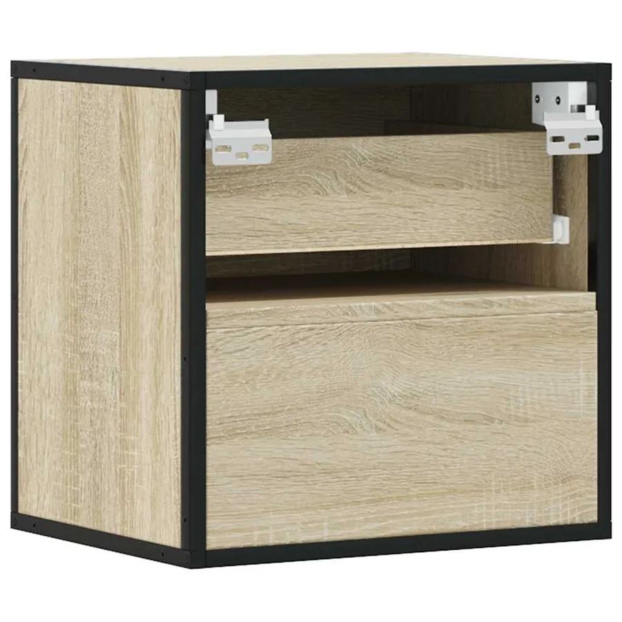Tables de chevet murales 2 pcs chêne sonoma 40x31x39,5 cm - 8