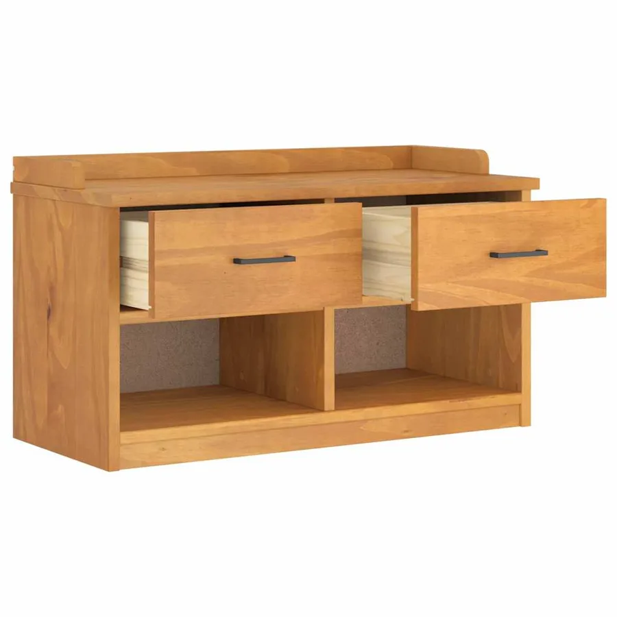 Banc de couloir SANDNES 87x40x50 cm bois de pin massif - 6