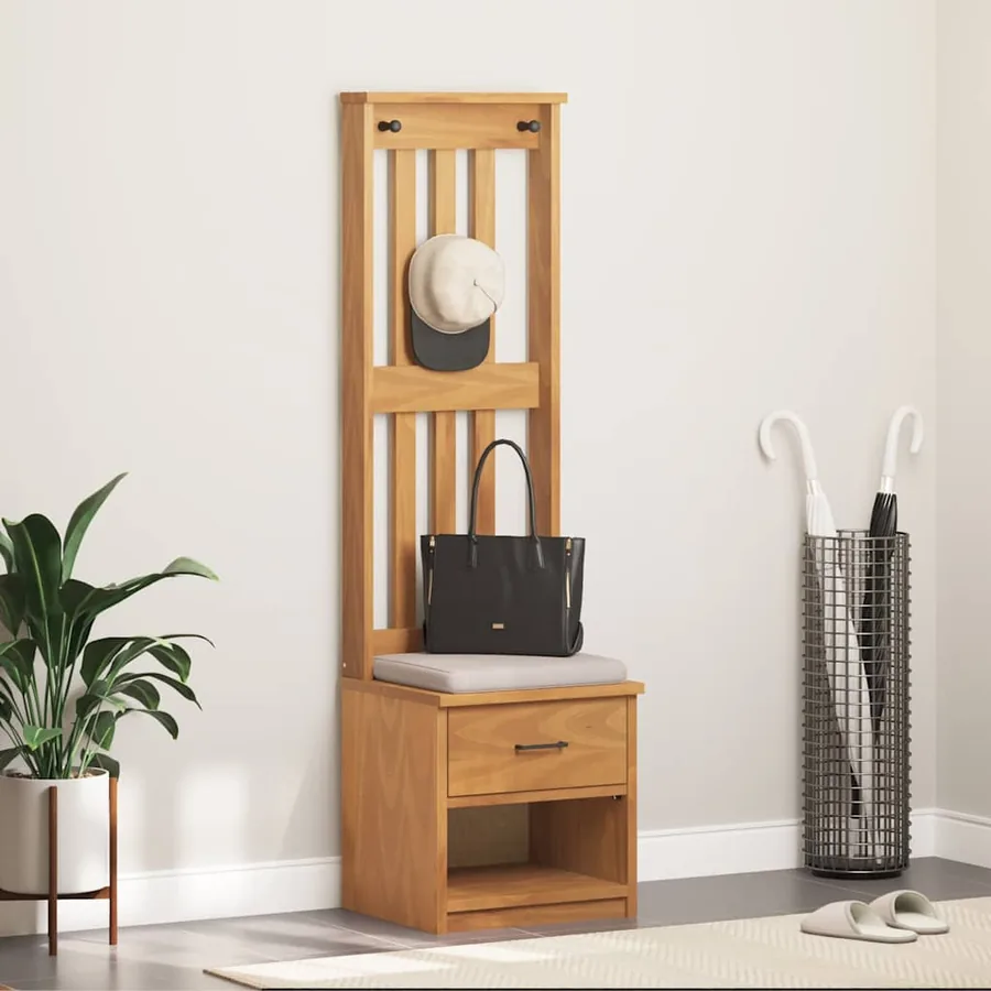 Portemanteau SANDNES 45x40x159,5 cm bois massif pin