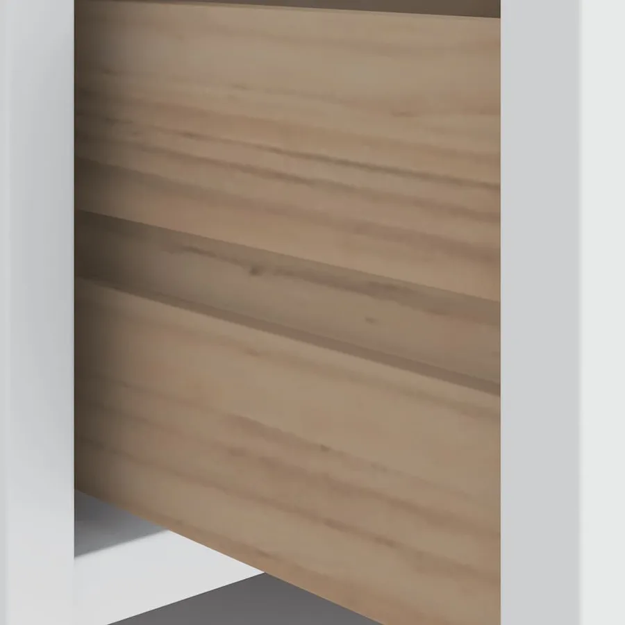 Banc de couloir SANDNES blanc 87x40x50 cm bois de pin massif - 10