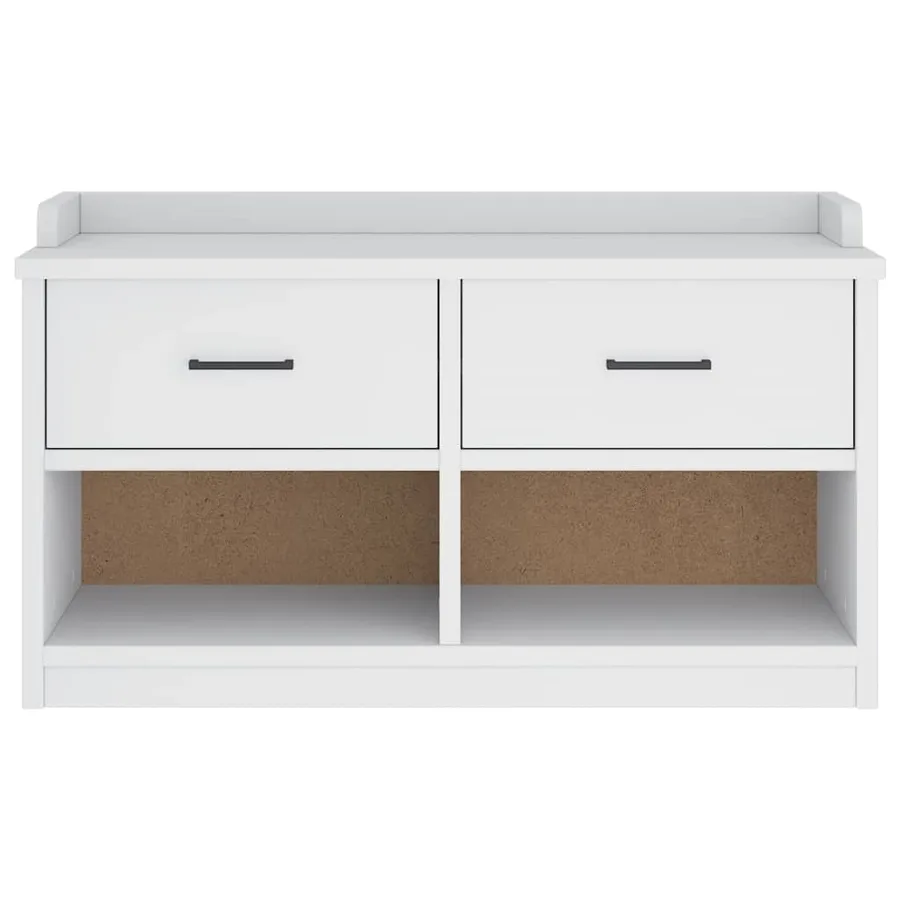 Banc de couloir SANDNES blanc 87x40x50 cm bois de pin massif - 5