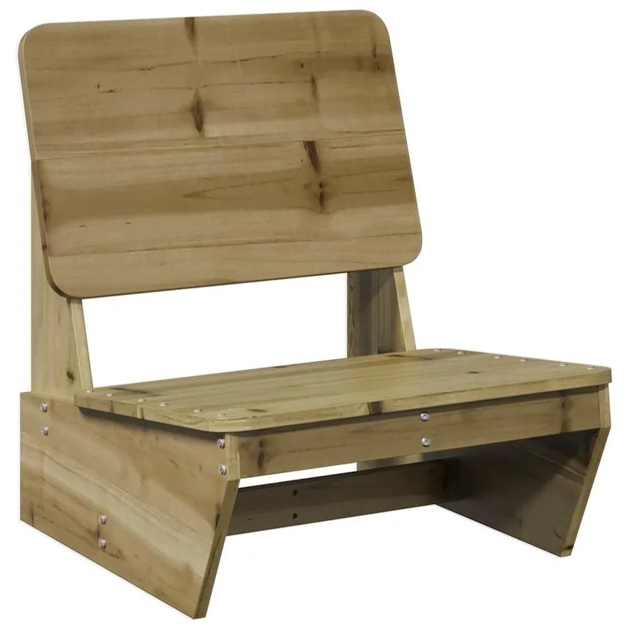 Chaises de jardin lot de 2 60x64x70,5 cm bois de pin imprégné - 3