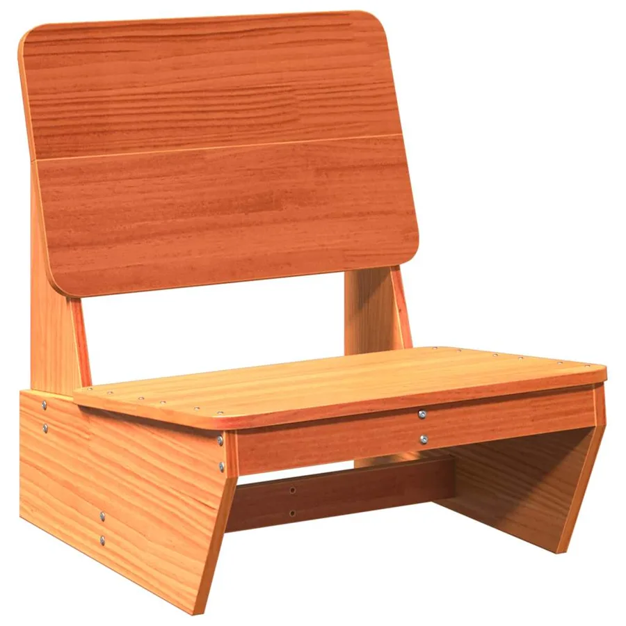 Chaise de jardin cire marron 60x64x70,5 cm bois de pin massif - 2