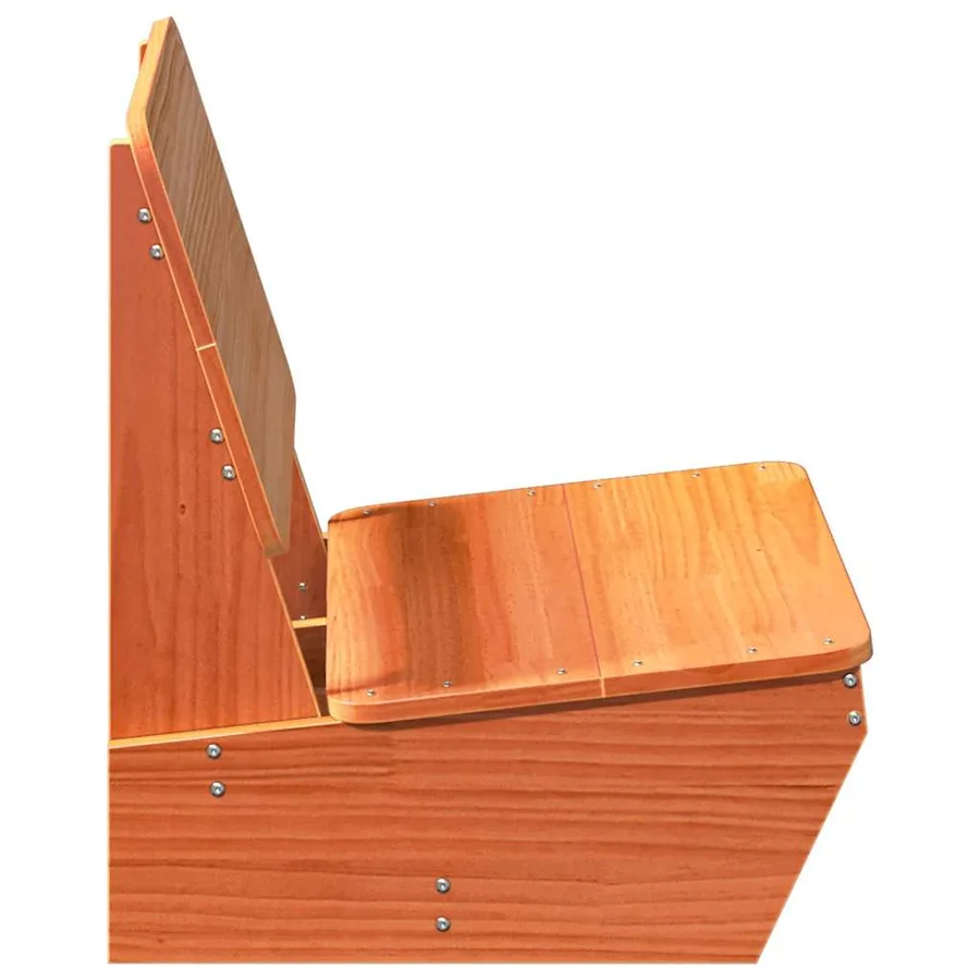 Chaise de jardin cire marron 60x64x70,5 cm bois de pin massif - 4