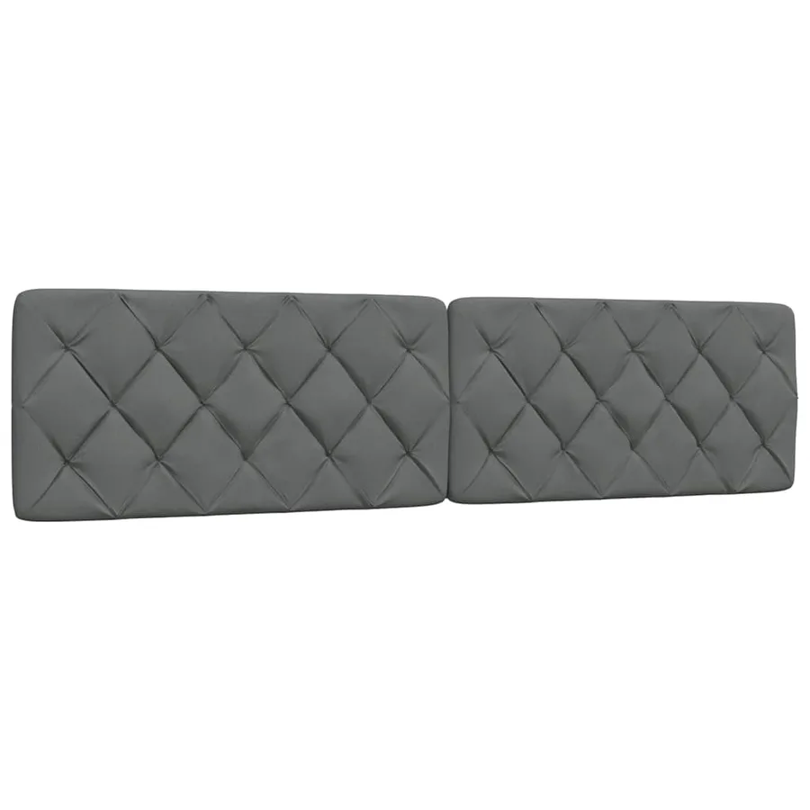 Cadre de lit sans matelas gris foncé 200x200 cm tissu - 7