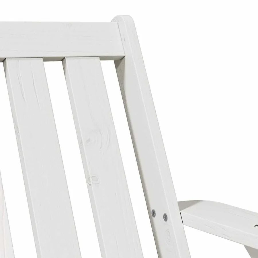 Chaise de jardin adirondack blanc 75x77x77cm bois massif de pin - 7