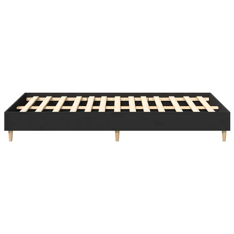 Cadre de lit sans matelas noir 120x190 cm bois d'ingénierie - 6