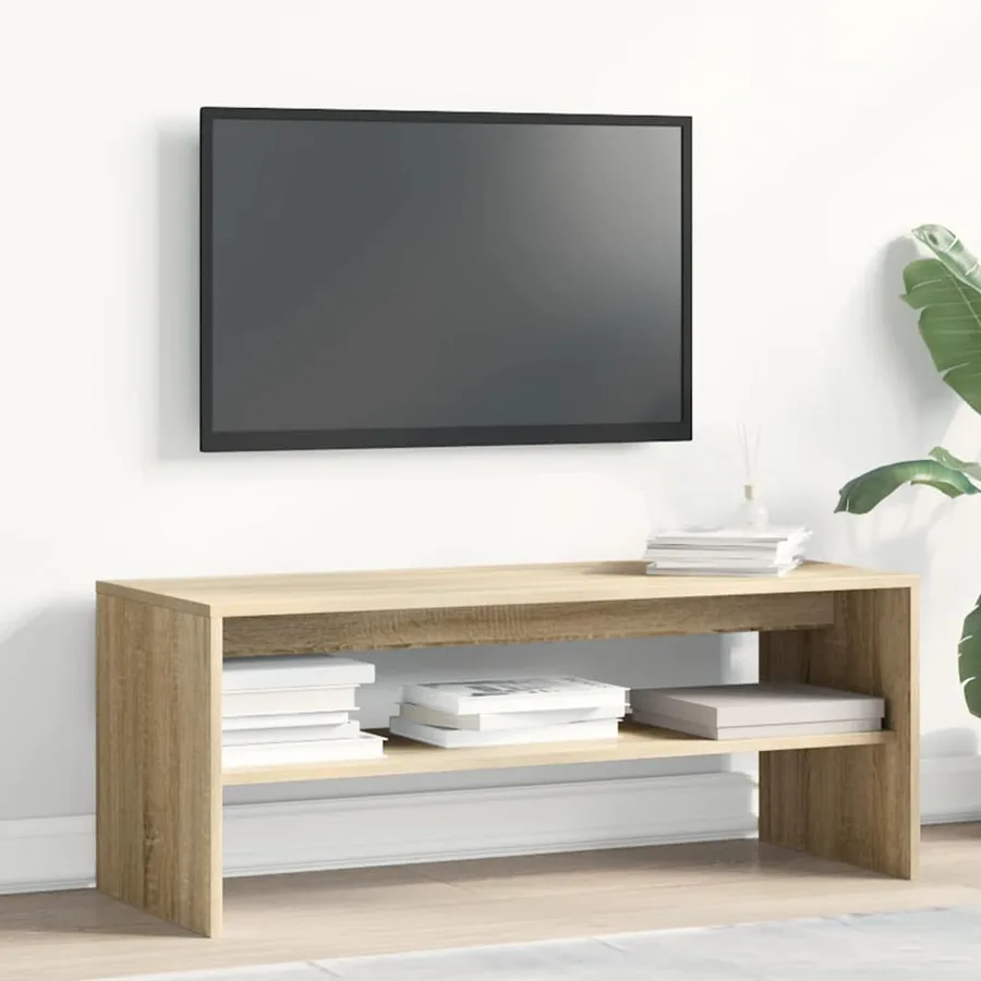 Meuble TV Chêne sonoma 100 x 40 x 40 cm Aggloméré - 3