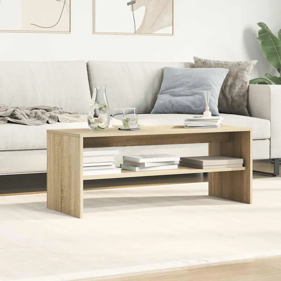 Meuble TV Chêne sonoma 100 x 40 x 40 cm Aggloméré - 4
