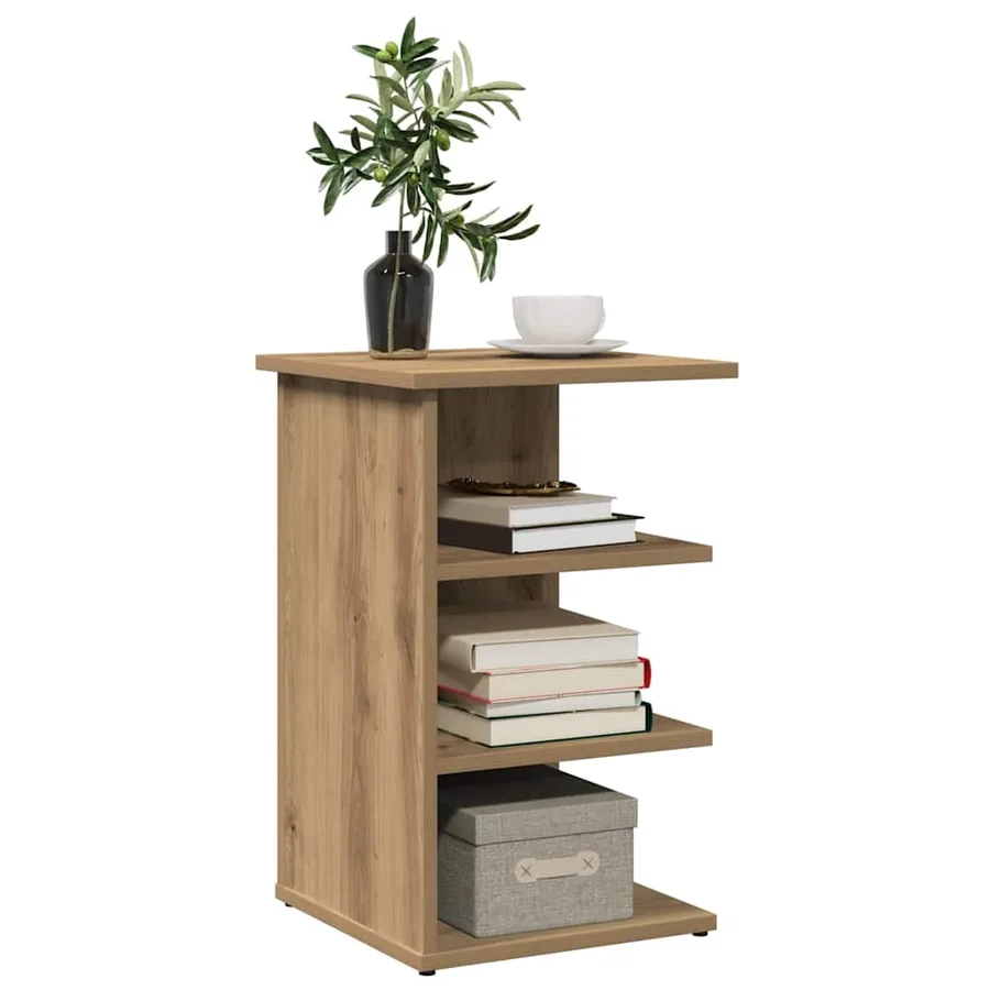 Buffet chêne artisanal 35x35x55 cm bois d'ingénierie - 3